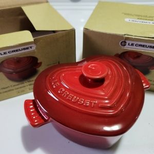 2 pieces mini heart Le Creuset ramekin